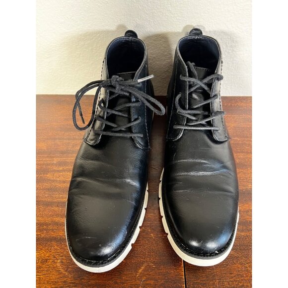 Nine West Hardey Men’s Chukka Boot Sz 9.5 Black Boots Colorblock Eur 42-43 - Picture 4 of 9